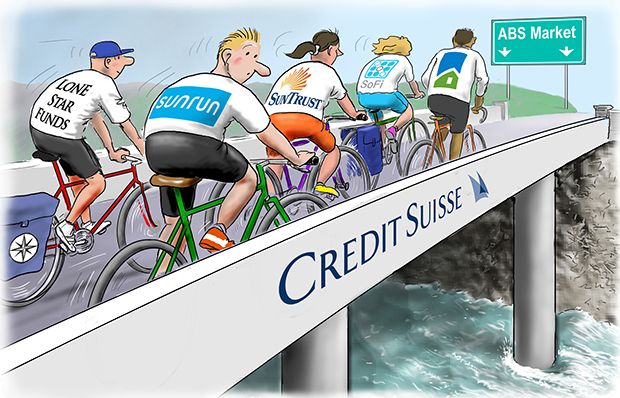 Structured Finance House: Credit Suisse cartoon