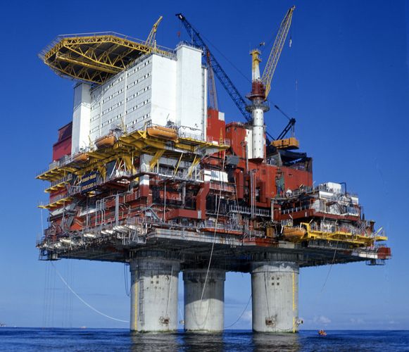 Oil platform Statfjord A in the Norwegian sector of the North Sea