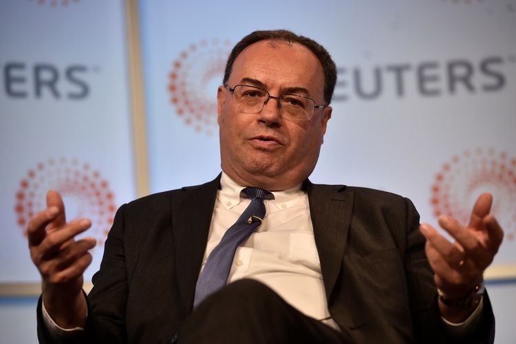 Andrew Bailey, Chief Executive Officer of the Financial Conduct Authority, speaks during a "Reuters Newsmaker"