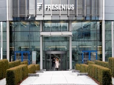 The headquarters of Fresenius is pictured in Bad Homburg near Frankfurt