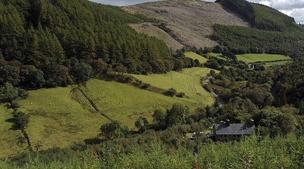 A general view of a valley, Mid Wales