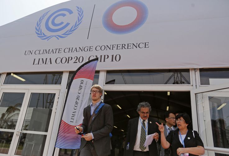 People attend the UN Climate Change Conference COP 20 in Lima, Peru
