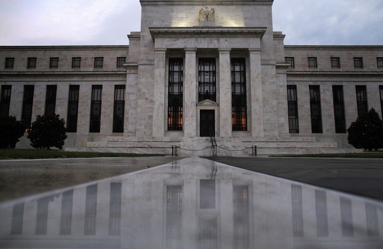 The facade of the U.S. Federal Reserve building 