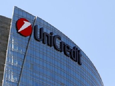 Italy's largest bank UniCredit is pictured in downtown Milan