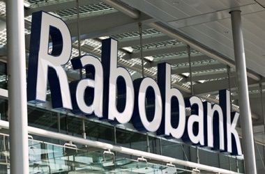 A Rabobank sign is seen at its headquarters in Utrecht