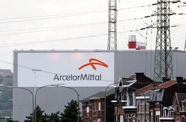 General view of the ArcelorMittal steel plant in Liege