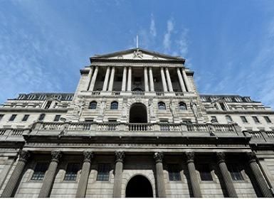 The Bank of England is seen in the City of London 