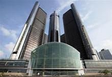 General Motors Global Headquarters is seen in Detroit