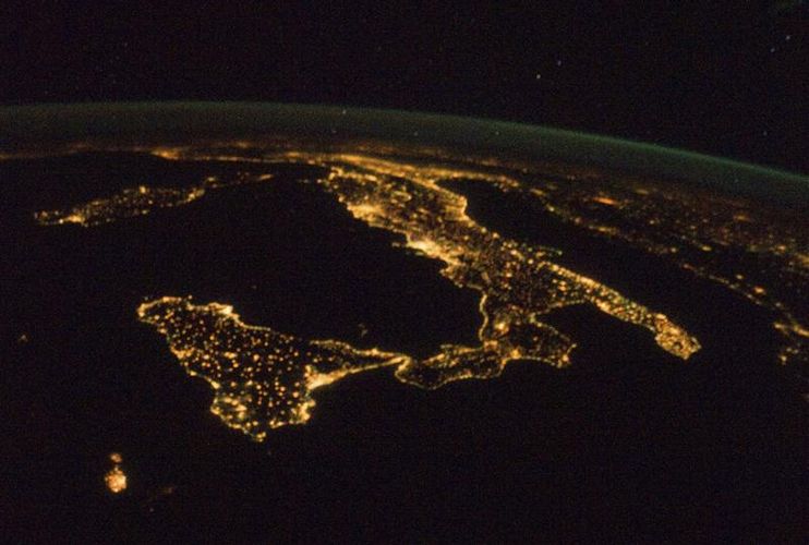 A night time panorama of much of Europe was photographed by one of the Expedition 32 crew members ab