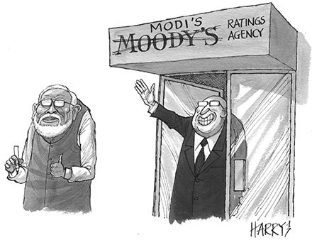 Moody’s won new fans in India with its decision to raise the country’s rating to Baa2