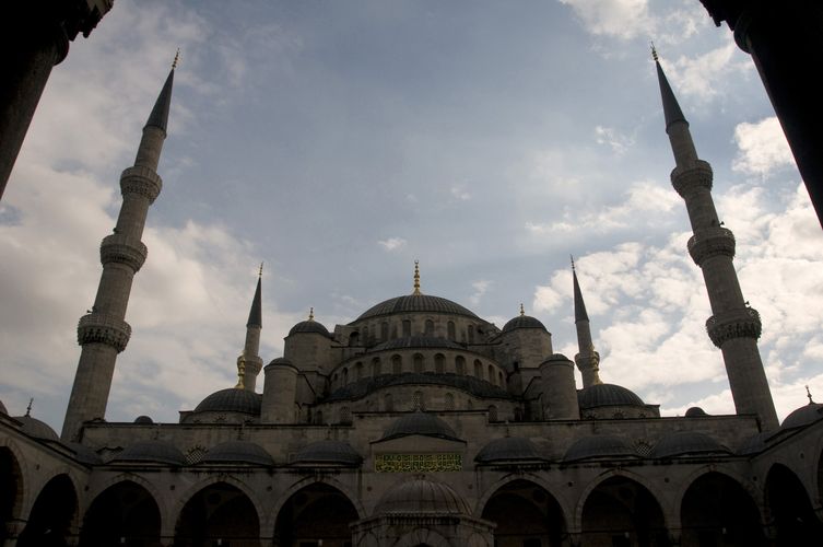 A view of the Blue Mosque is seen in Istanbul