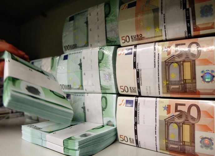 Euros in Austrian vault